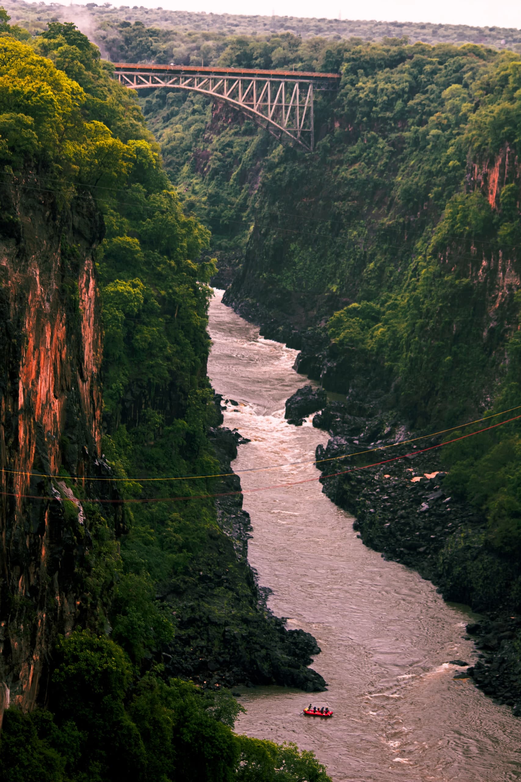 Falls bridge aerial