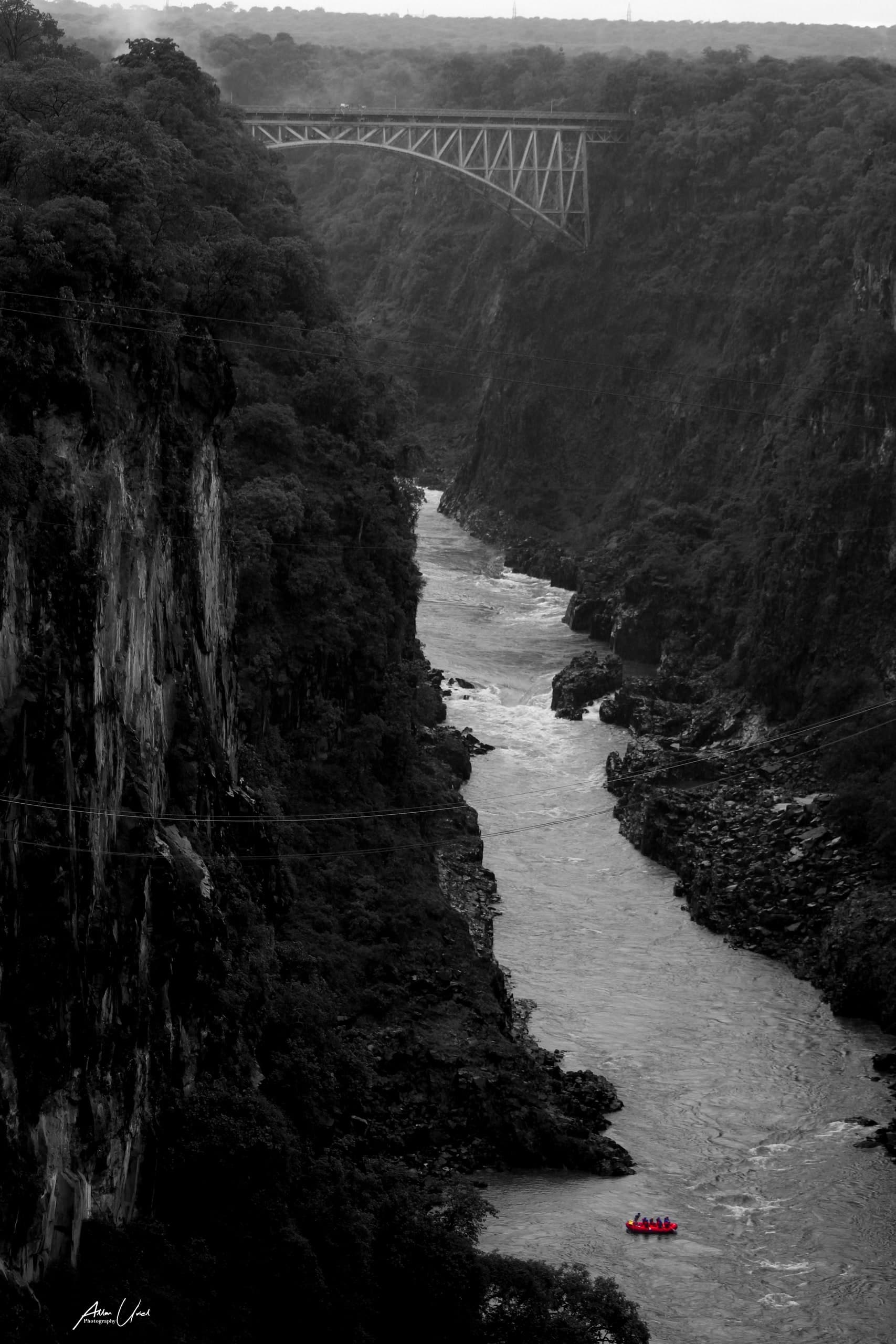 Landscape and bridge near Victoria Falls